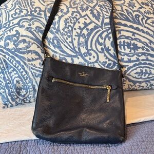Kate Spade Blue Pebbled Leather Crossbody Bag